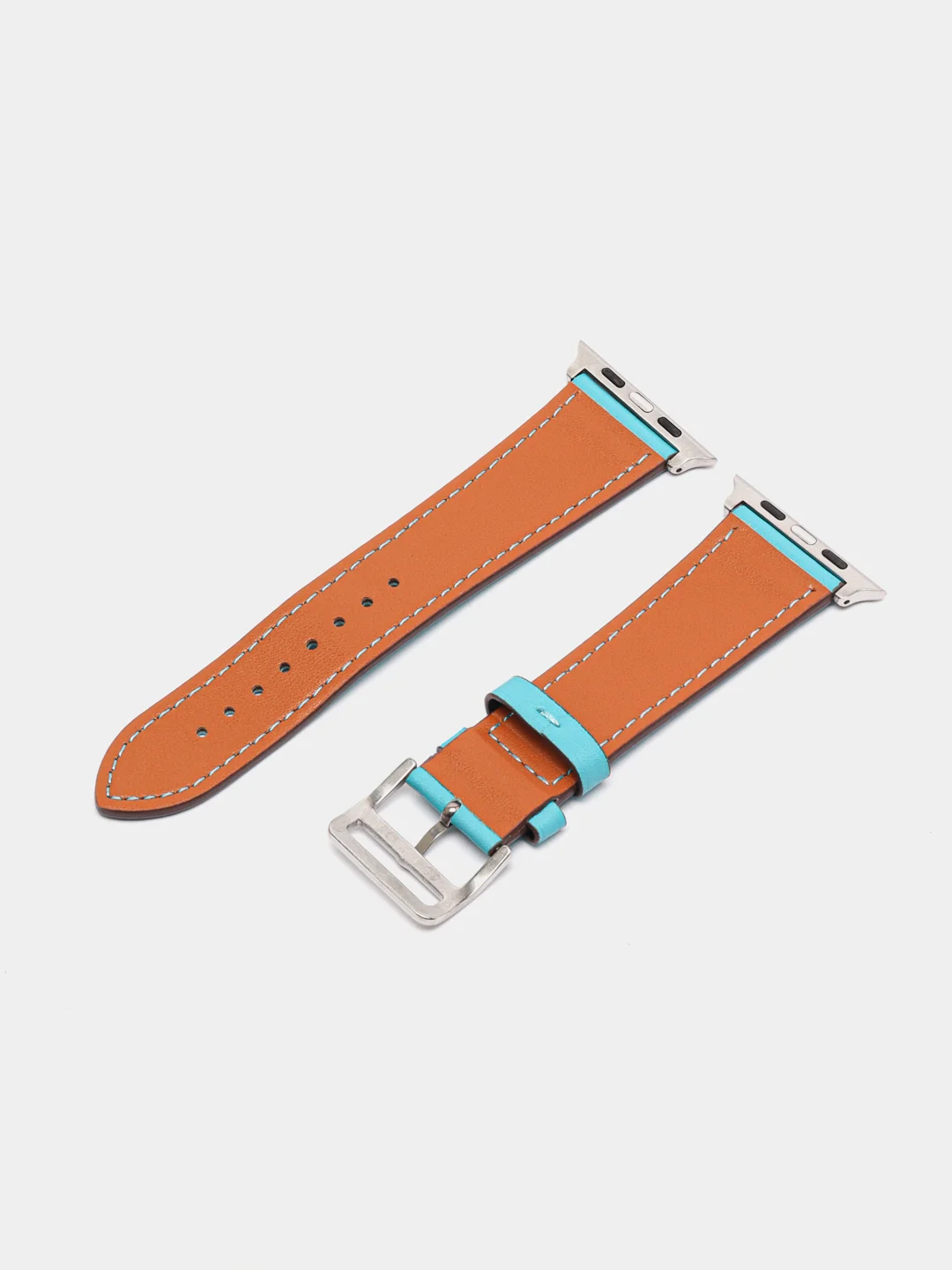 Бирюзовый кожаные ремешки для Apple Watch 3, 4, 5, 6, 7, SE, 38 / 42 / 40 / 44