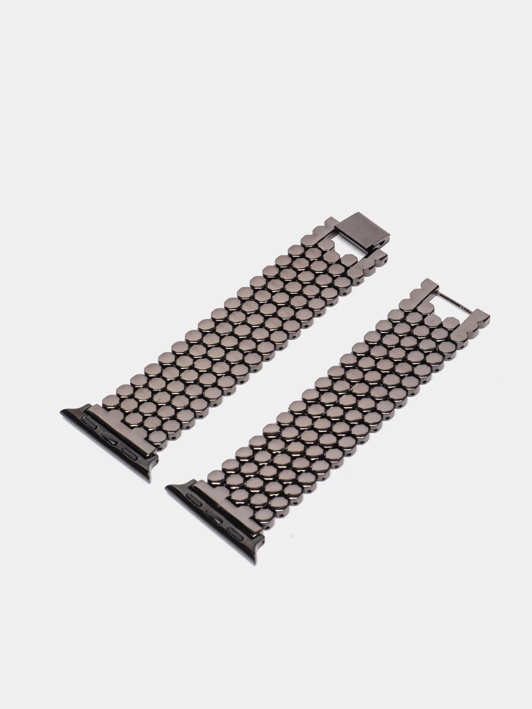 Черный ремешок металлический для Apple Watch, 38 / 40 / 42 / 44 / 45 mm, дизайн соты