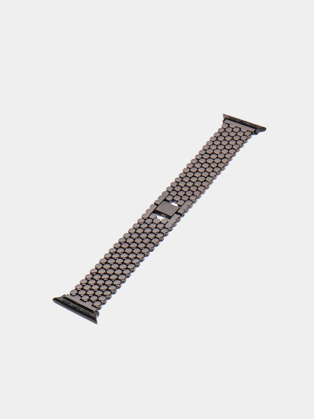 Черный ремешок металлический для Apple Watch, 38 / 40 / 42 / 44 / 45 mm, дизайн соты