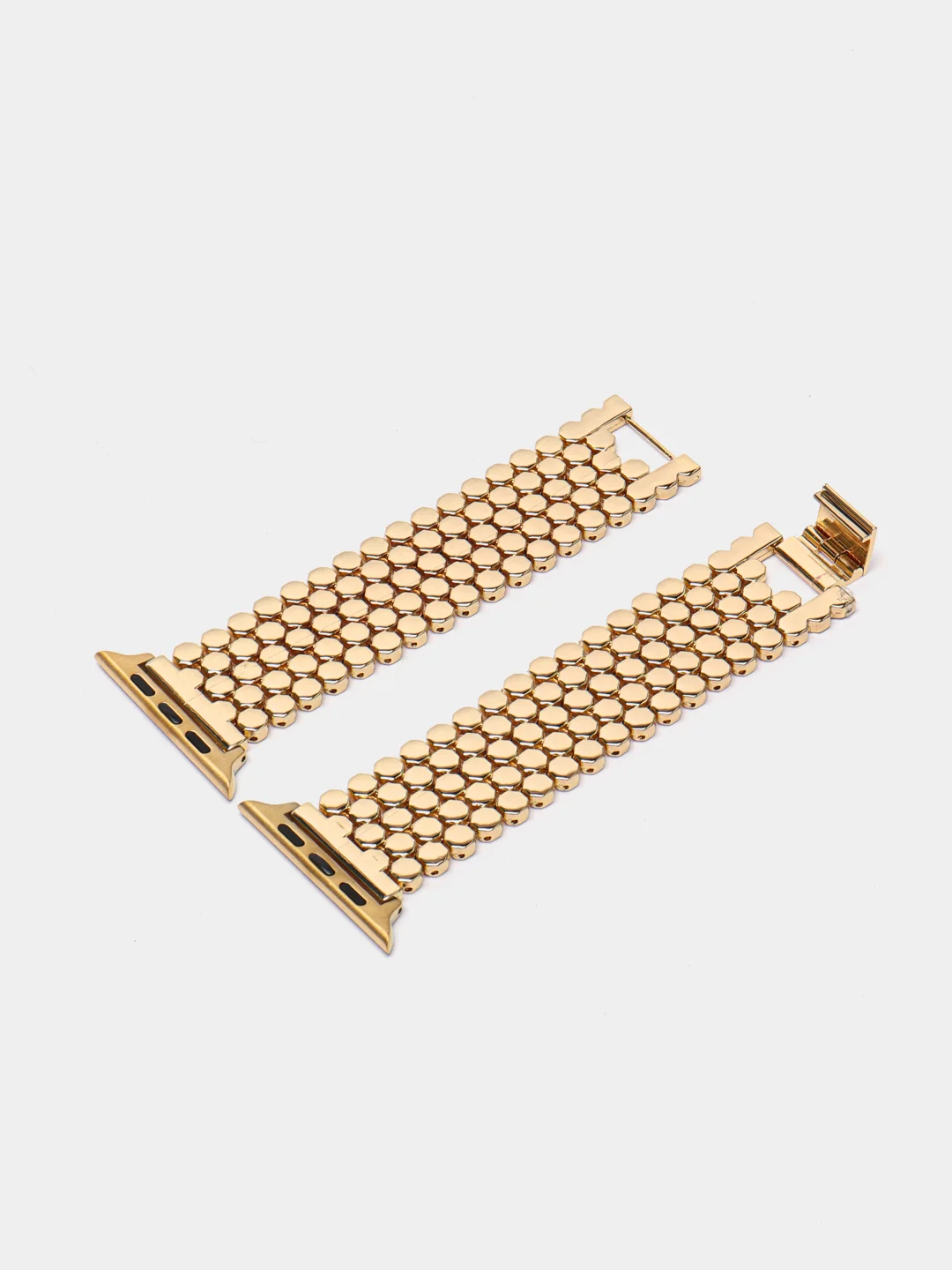 Золотой ремешок металлический для Apple Watch, 38 / 40 / 42 / 44 / 45 mm, дизайн соты