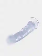 Прозрачный фаллоимитатор на присоске