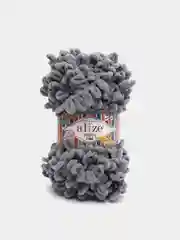 Серый пряжа Alize Puffy Fine