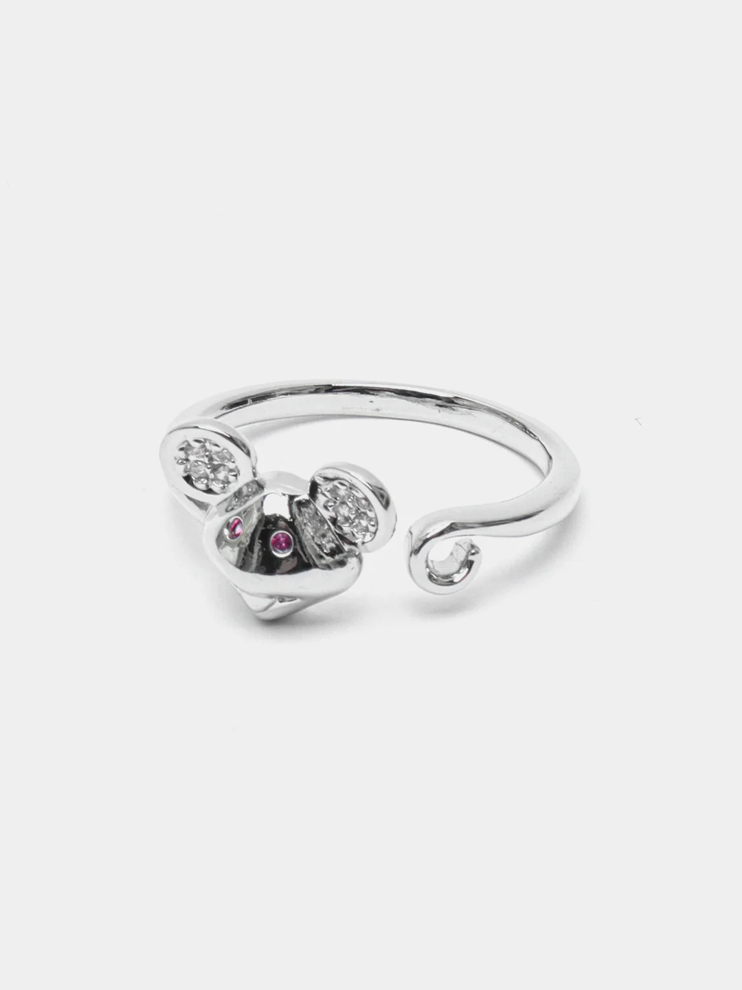 Серебряный серебряные кольца, "Заяц","Микки маус","Собачка"