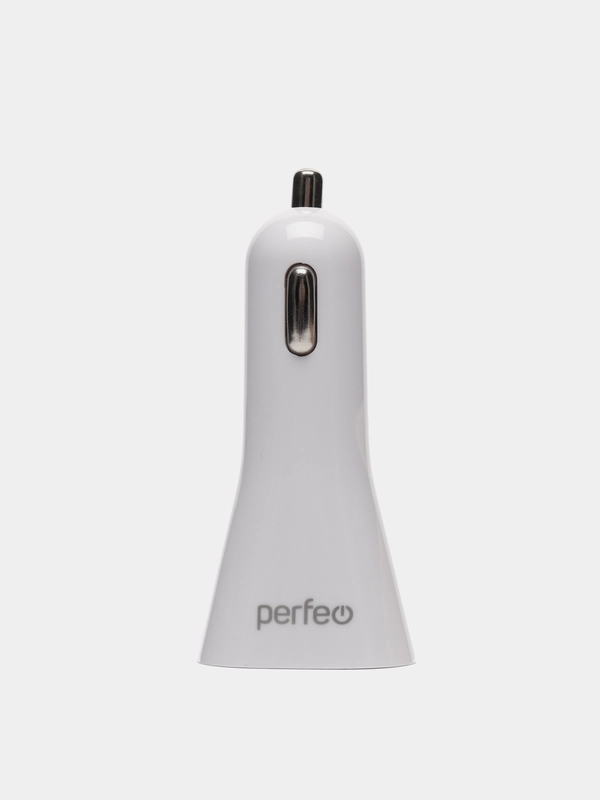 Автомобильное зарядное устройство Perfeo с двумя разъемами USB, белый. I4606