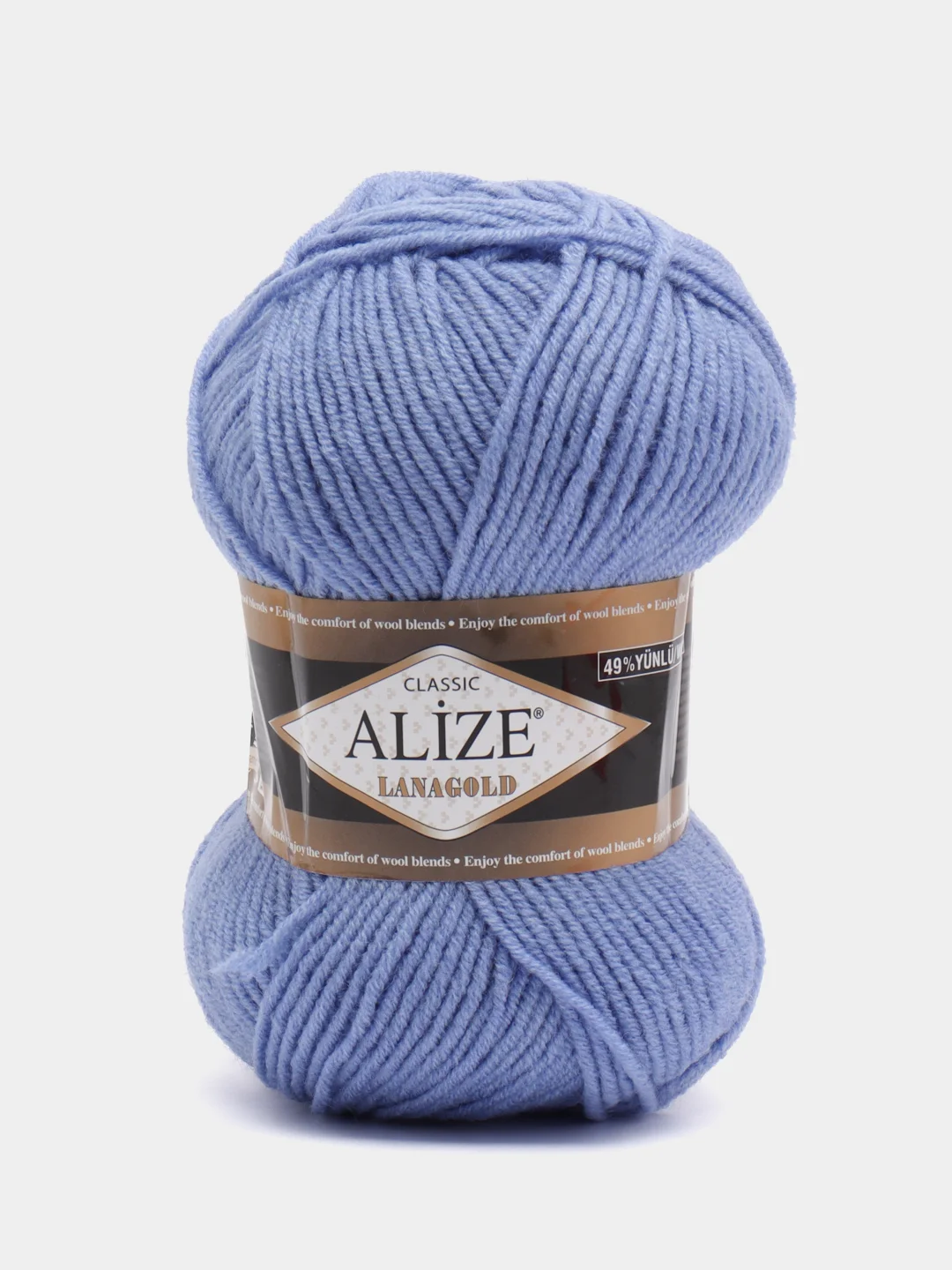 Синий пряжа Alize Lanagold, 240 м