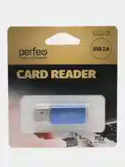Синий perfeo Card Reader Micro SD, PF-VI-R025