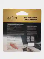 Синий картридер Perfeo Card Reader, SD/MMC+Micro SD+MS+M2