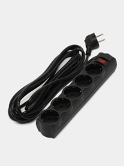 Perfeo сетевой фильтр "POWERX", 1,8/3/5м, 5 розеток, чёрный