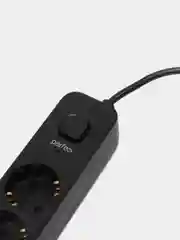 Черный perfeo сетевой фильтр "POWER STREAM", 2500W, 5 м, 3/4/5/6 розеток, цвет белый/чёрный