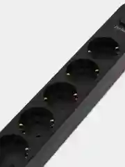 Черный perfeo сетевой фильтр "POWER STREAM", 2500W,  1,5м, 3/4/5/6 розеток, цвет белый/чёрный
