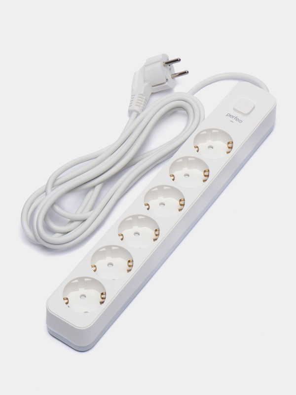 Perfeo сетевой фильтр "POWER STREAM", 2500W, 3 м, 3/4/5/6 розеток, цвет белый/чёрный