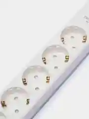 Белый perfeo сетевой фильтр "POWER STREAM", 2500W, 3 м, 3/4/5/6 розеток, цвет белый/чёрный