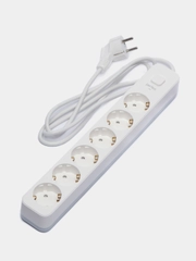 Perfeo сетевой фильтр "POWER STREAM", 2500W,  1,5м, 3/4/5/6 розеток, цвет белый/чёрный