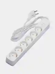 Белый perfeo сетевой фильтр "POWER STREAM", 2500W,  1,5м, 3/4/5/6 розеток, цвет белый/чёрный