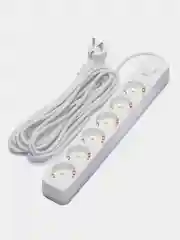 Белый perfeo сетевой фильтр "POWER STREAM", 2500W, 5 м, 3/4/5/6 розеток, цвет белый/чёрный