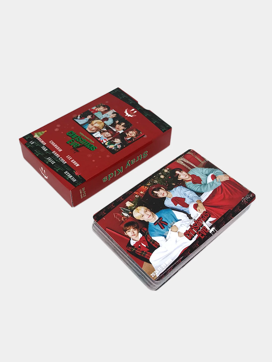 Красный карточки K-POP Stray Kids, 55 штук