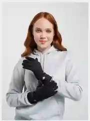Черный перчатки сенсорные, теплые