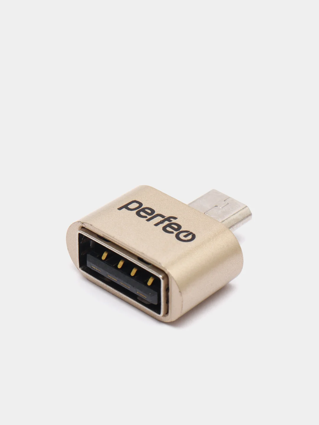 Золотой адаптер USB OTG Perfeo, PF-VI-O003