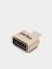 Золотой адаптер USB OTG Perfeo, PF-VI-O003