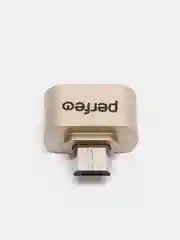 Золотой адаптер USB OTG Perfeo, PF-VI-O003