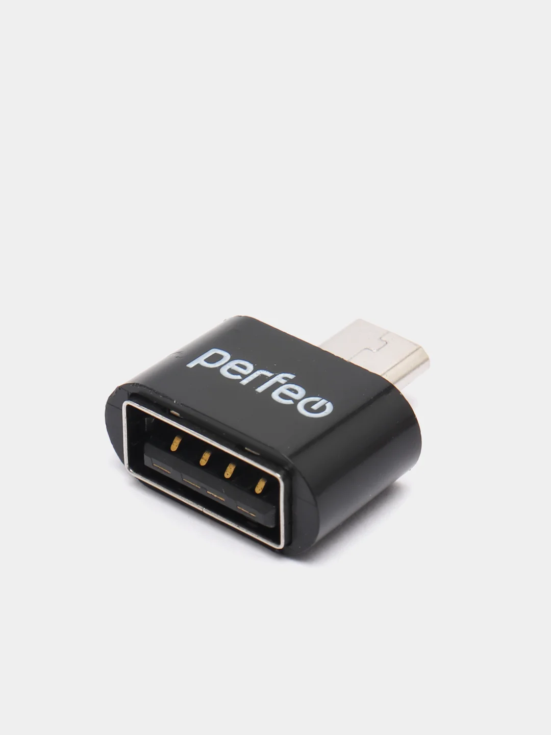 Черный perfeo adapter USB на micro USB c OTG, PF-VI-O010
