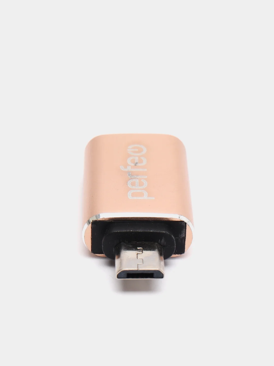 Золотой адаптер USB на micro USB OTG Perfeo, 3.0