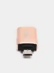 Золотой адаптер USB на micro USB OTG Perfeo, 3.0