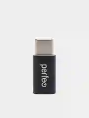 Адаптер Perfeo micro USB на Type-C c OTG, чёрный, PF-VI-O005