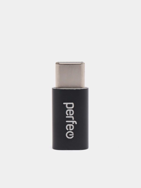 Адаптер Perfeo micro USB на Type-C c OTG, чёрный, PF-VI-O005