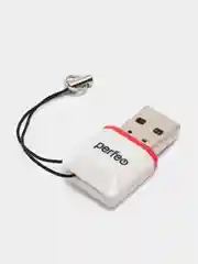 Белый адаптер Perfeo Micro SD, PF-VI-R008