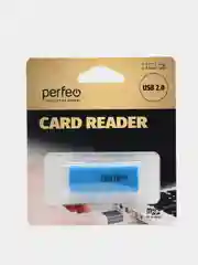 Синий картридер Card Reader Micro SD Perfeo, PF-VI-R023