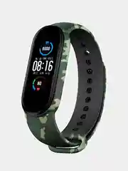 Зеленый силиконовый ремешок для фитнес-браслетов Xiaomi Mi Band 5 / 6
