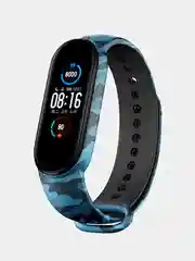 Синий силиконовый ремешок для фитнес-браслетов Xiaomi Mi Band 5 / 6