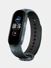Черный силиконовый ремешок для фитнес-браслетов Xiaomi Mi Band 5 / 6