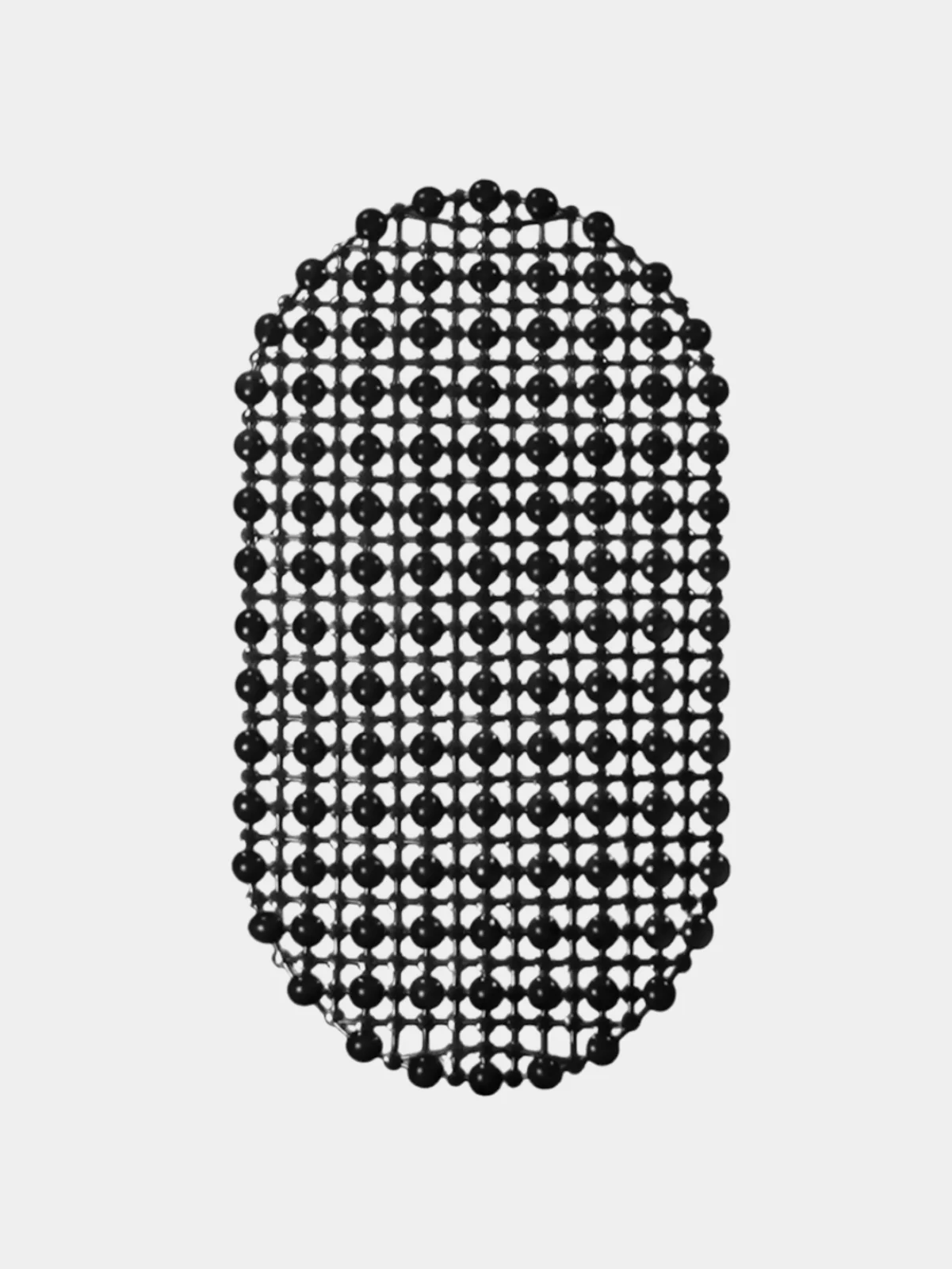 Черный коврик для ванны антискользящий с присосками "Комфорт" 36x65 см. Производство: Россия