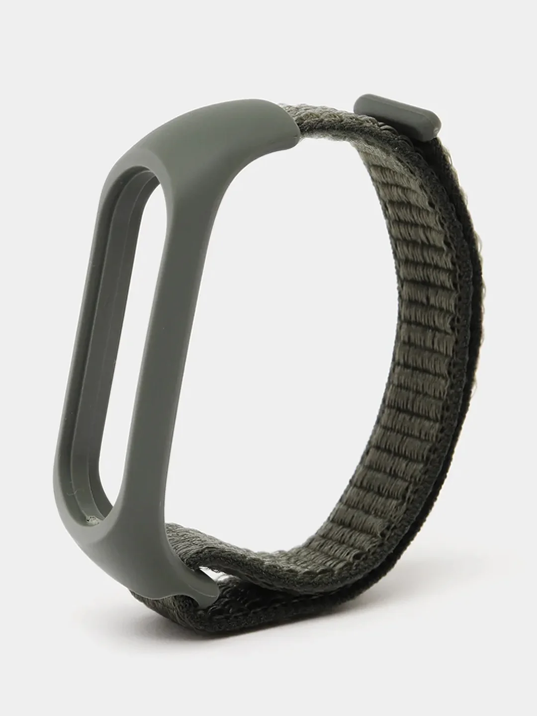 Зеленый ремешок нейлоновый для Xiaomi mi band 4/5/6/7, на липучке, Сяоми ми банд