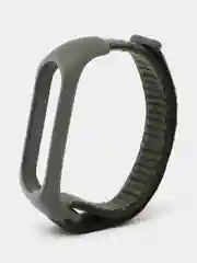 Зеленый ремешок нейлоновый для Xiaomi mi band 4/5/6/7, на липучке, Сяоми ми банд