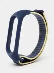Индиго ремешок нейлоновый для Xiaomi mi band 4/5/6/7, на липучке, Сяоми ми банд