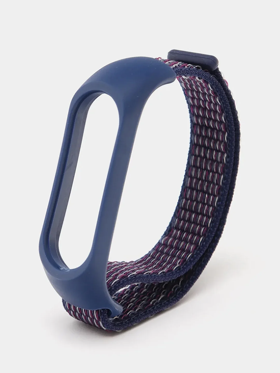 Темно-синий ремешок нейлоновый для Xiaomi mi band 4/5/6/7, на липучке, Сяоми ми банд