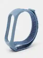 Голубой ремешок нейлоновый для Xiaomi mi band 4/5/6/7, на липучке, Сяоми ми банд
