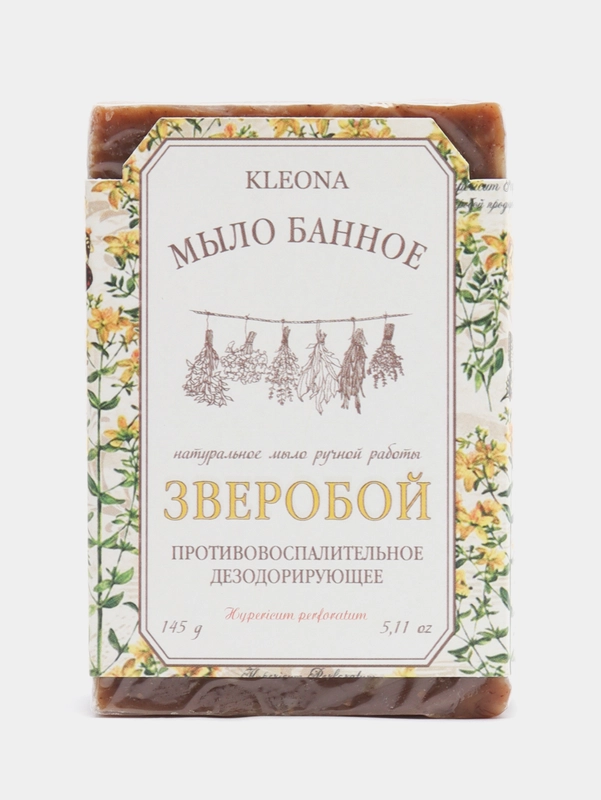 Мыло банное Зверобой Kleona 145гр