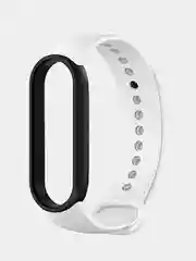 Белый силиконовый ремешок для фитнес-браслетов Xiaomi Mi Band 5 / 6, двухцветный