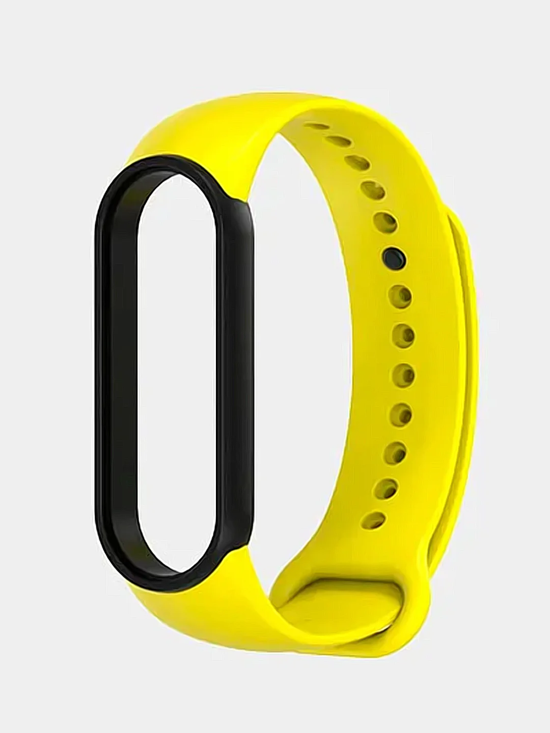Желтый силиконовый ремешок для фитнес-браслетов Xiaomi Mi Band 5 / 6, двухцветный