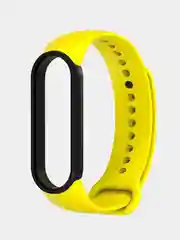 Желтый силиконовый ремешок для фитнес-браслетов Xiaomi Mi Band 5 / 6, двухцветный