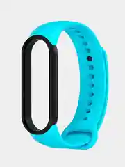 Голубой силиконовый ремешок для фитнес-браслетов Xiaomi Mi Band 5 / 6, двухцветный