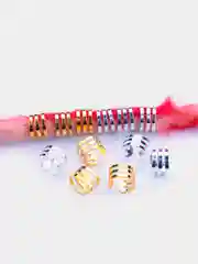 Серебряный металлические кольца для волос