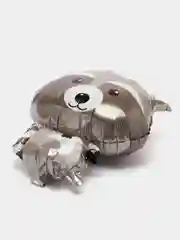 Серый воздушный шар "Звери леса"