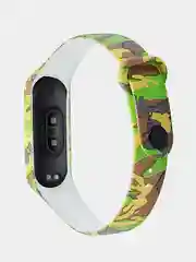 Серебряный силиконовый ремешок для фитнес-браслета Xiaomi 3/4 с рисунком