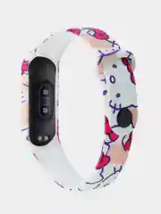 Черный силиконовый ремешок для фитнес-браслета Xiaomi 3/4 с рисунком
