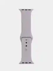 Серебряный ремешок, силиконовый, цветной, для Apple Watch, 38, 40, 42, 44, 45, 49 мм